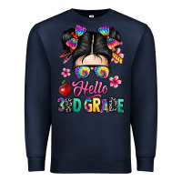 Navy hello third grade kid Premium Sweatshirt - texasbilliewilder
