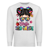 Oatmeal Heather hello third grade kid Premium Sweatshirt - texasbilliewilder