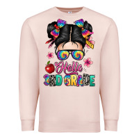 Pale Pink hello third grade kid Premium Sweatshirt - texasbilliewilder