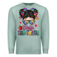 Seafoam hello third grade kid Premium Sweatshirt - texasbilliewilder