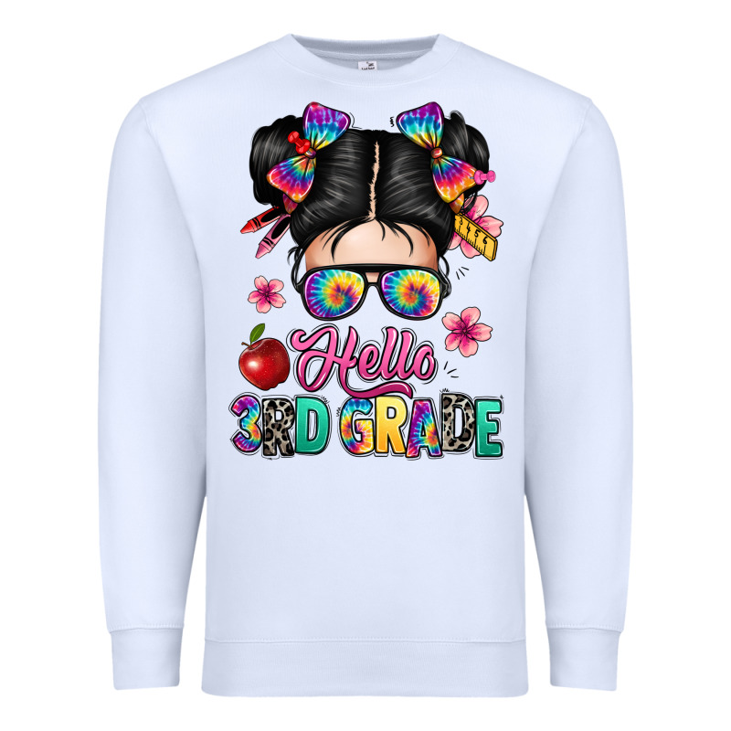 Hello Third Grade Kid Premium Sweatshirt by texasbilliewilder | Teevron