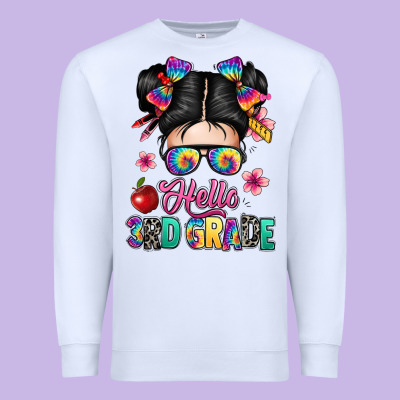 Hello Third Grade Kid Premium Sweatshirt Designed By Texasbilliewilder