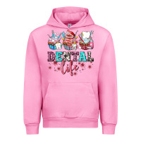 Fuchsia Pink dental life with cupcakes Urban Hoodie - AdoDesignShop