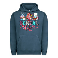 Pigment Midnight Navy dental life with cupcakes Urban Hoodie - AdoDesignShop