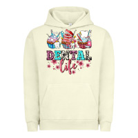 Pigment Pistachio dental life with cupcakes Urban Hoodie - AdoDesignShop