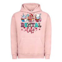 Pigment Salmon dental life with cupcakes Urban Hoodie - AdoDesignShop