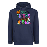 Navy Thick thighs spooky vibes Heavyweight Hoodie - RanaPortraitStore