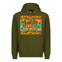 Army Green love fall Premium Hoodie - Artiststas