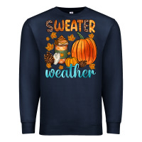 Navy bonfires flannels s'mores campfires and pumpkins Premium Sweatshirt - Zillion Design Studio