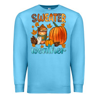 Ocean Blue bonfires flannels s'mores campfires and pumpkins Premium Sweatshirt - Zillion Design Studio