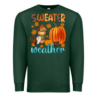 Sports Green bonfires flannels s'mores campfires and pumpkins Premium Sweatshirt - Zillion Design Studio