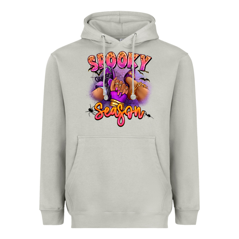 Spooky Season Sneaker And Heel Afro Woman Heavyweight Hoodie by RanaPortraitStore | Teevron