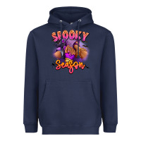 Navy Spooky season sneaker and heel afro woman Heavyweight Hoodie - RanaPortraitStore