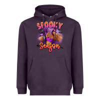 Plum Spooky season sneaker and heel afro woman Heavyweight Hoodie - RanaPortraitStore