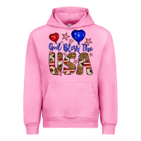 Fuchsia Pink god bless the usa Urban Hoodie - Artiststas