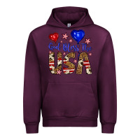 Mauve Wine god bless the usa Urban Hoodie - Artiststas