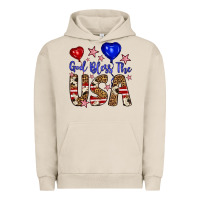 Pigment French Oak god bless the usa Urban Hoodie - Artiststas