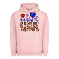 Pigment Salmon god bless the usa Urban Hoodie - Artiststas
