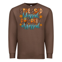 Chestnut stressed blessed pumpkin obsessed Premium Sweatshirt - Zillion Design Studio