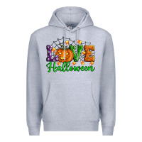 Heather Grey love halloween Premium Hoodie - Artiststas
