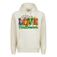 Oatmeal Heather love halloween Premium Hoodie - Artiststas