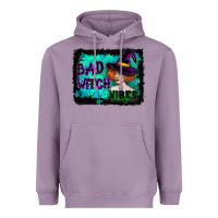 Lavender Halloween Bad Witch Vibes Watercolor Heavyweight Hoodie - RanaPortraitStore