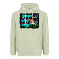 Halloween Bad Witch Vibes Watercolor Heavyweight Hoodie | Teevron