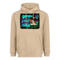 Mushroom Halloween Bad Witch Vibes Watercolor Heavyweight Hoodie - RanaPortraitStore