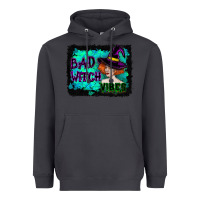 Smoke Halloween Bad Witch Vibes Watercolor Heavyweight Hoodie - RanaPortraitStore