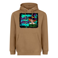 Toasted Coconut Halloween Bad Witch Vibes Watercolor Heavyweight Hoodie - RanaPortraitStore
