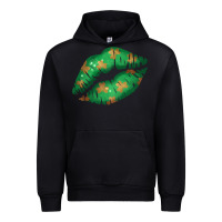 Black St. Patrick's Day Lip Urban Hoodie - Jasminsmagicworld