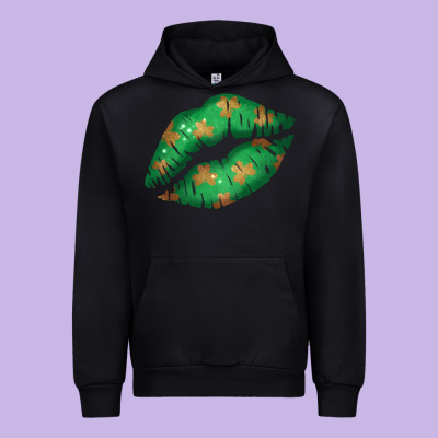 St. Patrick's Day Lip Urban Hoodie Designed By Jasminsmagicworld