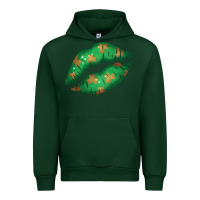 Forest Green St. Patrick's Day Lip Urban Hoodie - Jasminsmagicworld