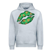 Heather Grey St. Patrick's Day Lip Urban Hoodie - Jasminsmagicworld