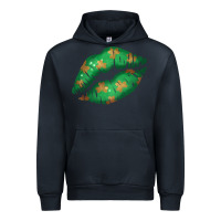 Navy St. Patrick's Day Lip Urban Hoodie - Jasminsmagicworld