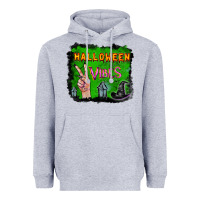 Heather Grey Watercolor Halloween Vibes Heavyweight Hoodie - RanaPortraitStore