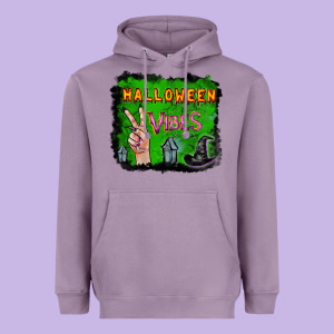 Watercolor Halloween Vibes Heavyweight Hoodie Designed By Ranaportraitstore