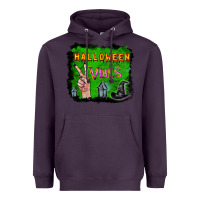 Plum Watercolor Halloween Vibes Heavyweight Hoodie - RanaPortraitStore