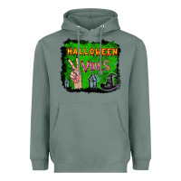 Sage Watercolor Halloween Vibes Heavyweight Hoodie - RanaPortraitStore