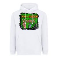 White Watercolor Halloween Vibes Heavyweight Hoodie - RanaPortraitStore