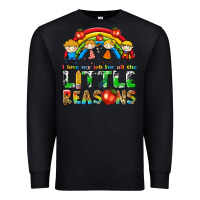 Black i love my job for all the little reasons Premium Sweatshirt - texasbilliewilder