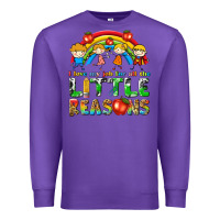Purple i love my job for all the little reasons Premium Sweatshirt - texasbilliewilder