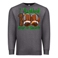 Charcoal Heather i tackled 100 days of school football Premium Sweatshirt - texasbilliewilder