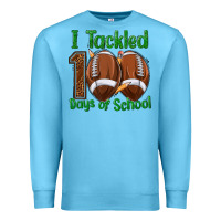 Ocean Blue i tackled 100 days of school football Premium Sweatshirt - texasbilliewilder
