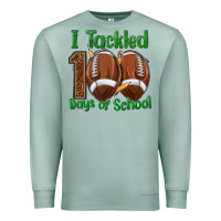 Seafoam i tackled 100 days of school football Premium Sweatshirt - texasbilliewilder