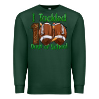 Sports Green i tackled 100 days of school football Premium Sweatshirt - texasbilliewilder