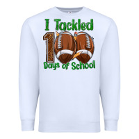 White i tackled 100 days of school football Premium Sweatshirt - texasbilliewilder
