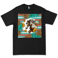 Black western mustang horse Premium Tee - LillyAllenDesigns