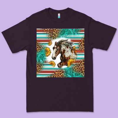 Western Mustang Horse Premium Tee Designed By Lillyallendesigns