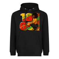 Black 1865 Juneteenth afro woman Heavyweight Hoodie - RanaPortraitStore